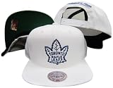 Toronto Maple Leafs Solid White Snapback Adjustable Plastic Snap Hat / Cap