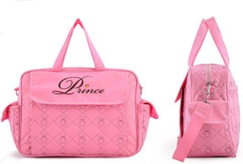 Waterproof Multifunction Diaper Tote Bag Mother Bag Baby Bag Shoulder Messenger (pink)