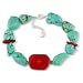 Sterling Silver Large Irregular Shape Turquoise title=