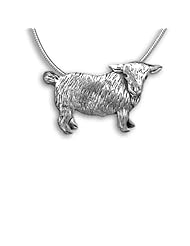 Sterling Silver Goat Large Pendant by The Magic Zoo