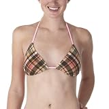 Xhilaration Lines Swim Top - Brown