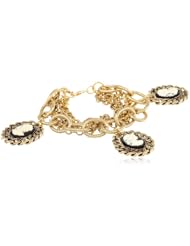 Yochi Framed Cameo Bracelet, 7"