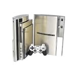 PlayStation 3 Skin (PS3) - NEW - BRUSHED SILVER system skins faceplate decal mod