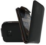 Gadget Giant SAMSUNG GALAXY S2 S II I9100 - Black Supreme Flip PU Leather Case / Cover / Pouch - With Clip In Holder + FREE Screen Protector - NEW SLIMMER DESIGN