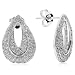 14K WG 0.50ctw. Diamond Pave Teardrop Earrings