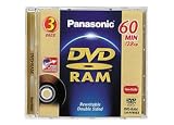 Panasonic DVD RAM (2.8GB, 8cm double sided, 60min) Pack 3