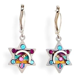 Star of David Judaic Earrings #0360