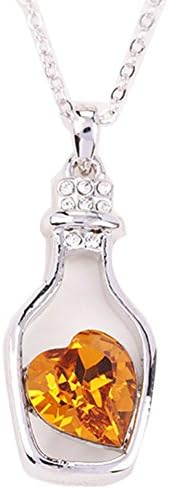 Dating Wishing Bottle Pendants Heart Crystal Inside(C1)