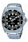 Image of Seiko Stainless Steel Kinetic Black Dial Divers Watch