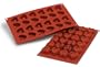 Flexible Silicone Bakeware: Passion 0.54 Oz, 1.45" x 1.42" x 0.9" High, 24 Cavities
