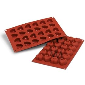 Flexible Silicone Bakeware: Passion 0.54 Oz, 1.45 x 1.42 x 0.9 High, 24 Cavities by Silikomart