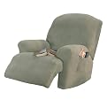 Stretch Piqué Recliner Slipcover - Sage Green