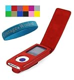 Ipod Nano 4th Generation Leather Case Nano Chromatic + Wisdom*Courage Wristband Wallet Syle Flip Style Open stlye