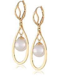 Majorica 10 mm Round Link Drop Earrings