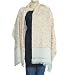 White Embroidered Scarves Stoles in Wool 80 x 27 inches (esrf049)