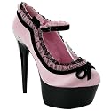 E71 Sexy Pole Dancing Pink Stiletto Shoes Size 8 UK