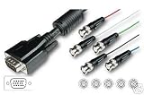 Electronics : 2M SVGA/VGA Cable Lead to 5 BNC Connectors UK