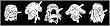 5 MINI-PIRATE AIRBRUSH STENCILS SET Template-Auto Paint
