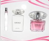Versace Bright Crystal Gift Set 3 Pcs, 3.0 Oz Edt,3.4 Oz Body Lotion, 10 Ml Mini Edt