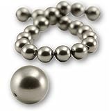 50 Round Pearl 8mm Swarovski DARK GREY 5810 Crystal Beads.