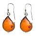 Certified Genuine Cognac Amber and Sterling Silver Prong Earrings