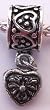 Murano Style Silver Plated Charm Dangle Fits Pandora Antique Heart (1)