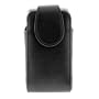 Vertical Black Carrying Pouch Leather Case with Clip Cell Phone