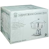 Bakers & ChefsTM Commercial Grade 18/10 Stainless Steel Round Chafing Dish - 5 Qt.