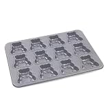Swift Faringdon Collection Bakers Pride Non-Stick 12 Cup Teddy Mould Pan Carbon Steel 26 cm x 19.5 cm x 2 cm
