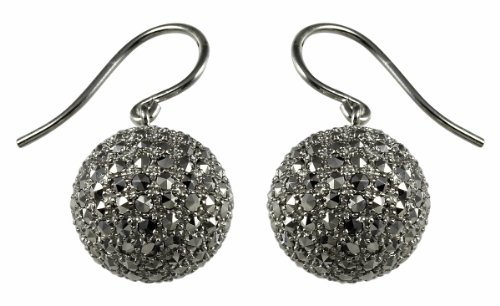 Cai Jewels Damen-Ohrh&auml;nger Kugel 925 Sterlingsilber schwarz rhodiniert Markasit 14 mm C102 Preisvergleich