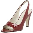 AK Anne Klein Women's Portia Patent Peep Toe Slingback