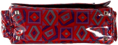 Hadaki Multitasker Pod Laptop Messenger Bag,Tic Tac Toe Berry,one size Hadaki Multitasker Pod Laptop Messenger Bag,Tic Tac Toe Berry,one size