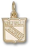 New York Rangers Pendant - 10K Gold Shield Logo