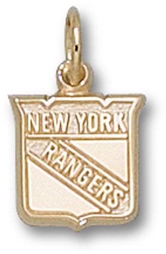 New York Rangers Pendant - 10K Gold Shield Logo