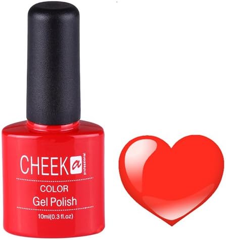 Cheeka Soak Off Uv Gel Polish 10ml Color Bright Red