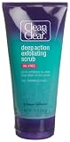 Clean & Clear Deep Action Exfoliating Scrub, Oil-Free, 5 Ounce Tubes (Pack of 2)