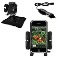 Apple iPhone 3G Auto Bean Bag Dash Holder with Car Charger - Uses Gomadic TipExchange