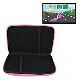Premium Pink EVA Hard Shell Carrying Case + Clear Screen Protector for Garmin Nuvi 1450 1450LMT