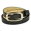 Women's New Red or Black Classic Skinny Faux Lizard Belt 0.75 Inches By Landes