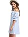 Milumia Women's Off The Shoulder Striped Bow Shift Dress