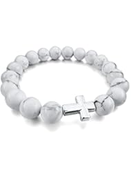 From Amazon.com. Click for details:
 Jewelry: INBLUE Women,Mens 10mm Alloy Energy Bracelet Link Wrist Energy Stone White Silver Tone Howlite Turquoise Cross Buddha Mala Bead Elastic - INBLUE Jewelry Jewelry: INBLUE Women,Mens 10mm Alloy Energy Bracelet Link Wrist Energy Stone White Silver Tone Howlite Turquoise Cross Buddha Mala Bead Elastic - INBLUE Jewelry