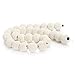 Linsoir Beads Nice White Volcanic Lava Lock Beads Natural Stone Loose Beads Essential Oil Jewelry Appro 10mm 40cm/Strand