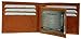 Genuine Leather Mens Bi-fold Standard Wallet with Center Flap ID Window #1152CF