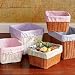 Just Weave It Rattan Storage Basket Collection - Shelf Basket (Honey) 10.5 x 9 x 6h