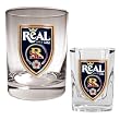 Real Salt Lake Soccer Rocks Glass and Square Shot Glass Set - Primary Logo MAJOR-LEAGUE-SOCCER Soccer