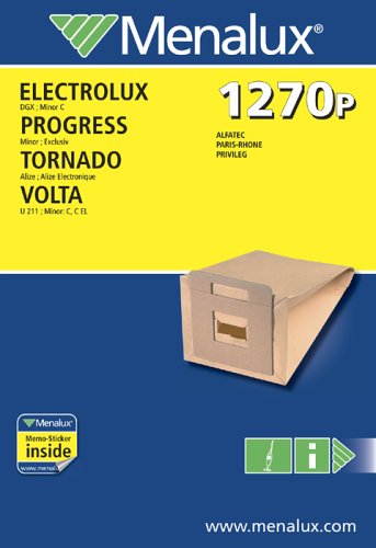Menalux 1270 P, 10 Staubbeutel, Papier, passend f&uuml;r Progress/Privileg im Preisvergleich 