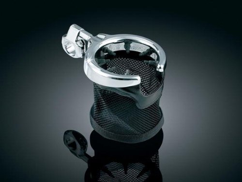 Kuryakyn 1475 Universal Drink Holder with Basket for 1-1/4" Handlebar On Sale