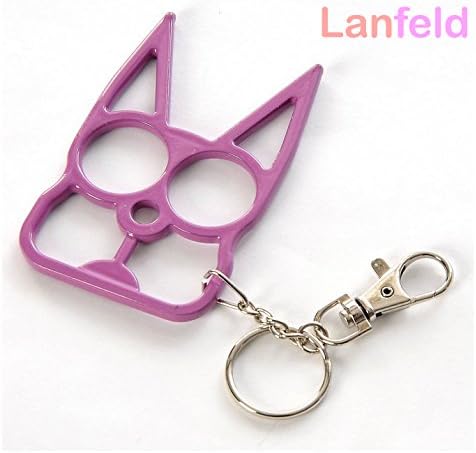 Lanfeld Metal Owl Keychain Emergency Self-defense Weapon Hedging Tools Versatile Decorations 1pcs Purple