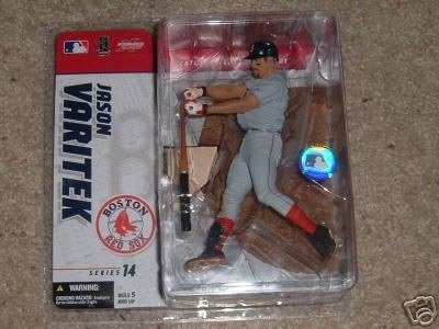 McFarlane MLB Series 14 Jason Varitek in Boston Red Sox Grey Gray Uniform Jersey Chase Alternate Variant Action Figure by Coyote Toys