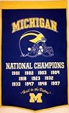 Michigan Wolverines Embroidered 36x24 Wool Banner